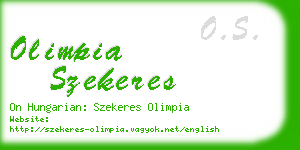 olimpia szekeres business card